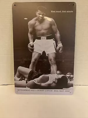 Muhammad Ali Bs Sonny Liston Tin Sign Metal Poster The Greatest Boxing 1965 New • $11.95