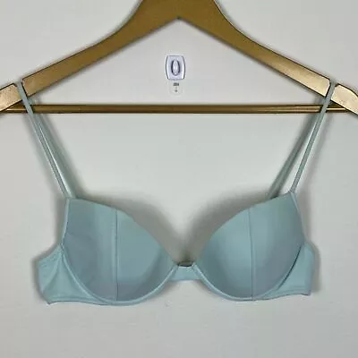 Vintage La Perla Light Blue Bra Style Bikini Top Size Medium  • $45