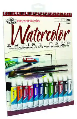 £6.95 • Buy ART SET A4 Spiral Bound Watercolour Painting Pad 12 Tubes Paint 2 Brushes RD502