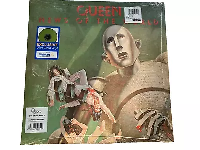 Queen 'News Of The World' Vinyl LP Walmart Exclusive Olive Green NEW SEALED • £39