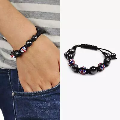 BasicSense UK Union Jack Bracelet Size Adjustable Jewelry Jewellery Accessory • £9.99