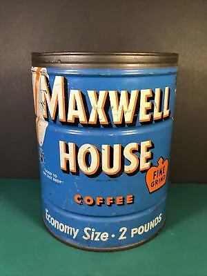 Vintage Maxwell House | Coffee Can | 2 Lb | Fine Grind | Missing The Lid • $14.99