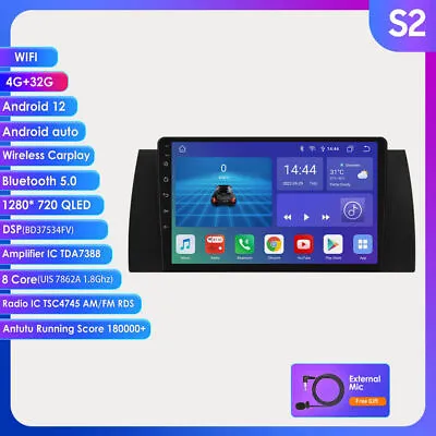 $229 • Buy For BMW X5 E39 E53 GPS Navi Android12 9  Car Play Radio Player Carplay Octa Core