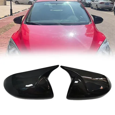Gloss Black OX Horn Side Rearview Mirror Cover Cap For Mazda 6 2009-2015 • $38.45