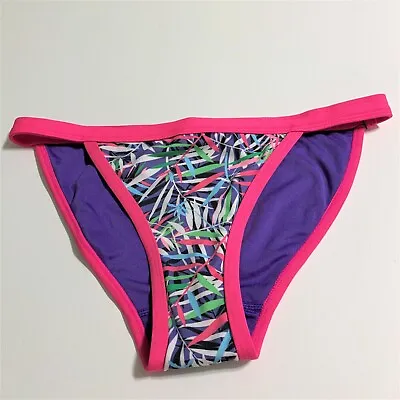 $1.99 • Buy Dolfin Swimsuit Swim Bottom Bikini Reversible Brief Drawstring Tropical Solid S