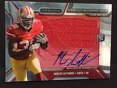 MARCUS LATTIMORE 2013 Topps Strata AUTOGRAPH Rookie JUMBO JERSEY Clear Cut 49ers • $8.99