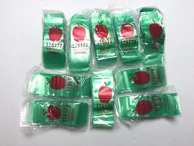 Apple Mini Zip Resealable Bags 1.75  X 1.75  Green Baggies 175175 1000ct. NEW • $13.27