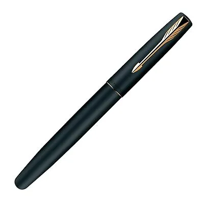 Parker Frontier Refillable Fountain Pen Matte Black GT Classic Luxury For Gift • $19.69