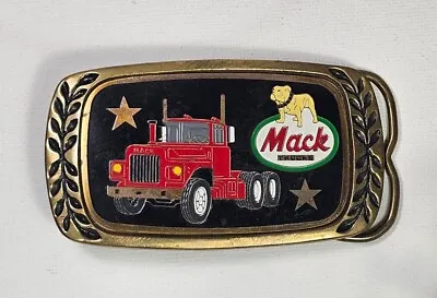 Vintage Mack Trucks Solid Brass Belt Buckle - Trucker - Semi - Heritage Buckles • $64.75