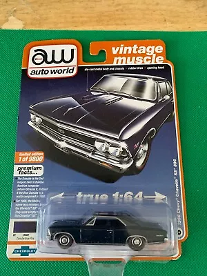 LIMITED EDITION  - AUTO WORLD  1966 Chevy Chevelle SS 396 Vintage Muscle B133 • $38.99