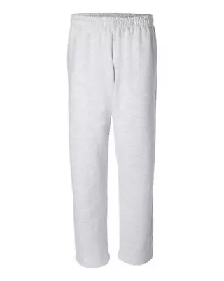 Gildan Cotton Drawstring Blank Plain Adult Sweatpants Open Bottom Light Gray XL • $4.90