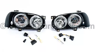 Dual Round Ellipsoid Euro Ecode Headlight Set For VW Golf Rabbit MK3 GTI VR6 • $599