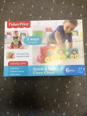 Mattel – Fisher-Price Stack And Roll Choo Choo Stacker • £9.99