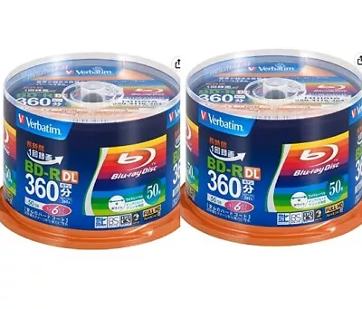 Verbatim Blank Blu-ray BD-R DL VBR260RP50SV1 50GB 1-6x 100 2set Discs 30 • $163