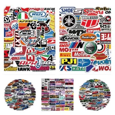 $4.99 • Buy JDM Theme Stickers Collection Japanese Racing Car Logos Sports Turbo DRIFT ZZ