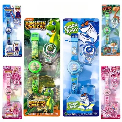 Children LED Flash Light Up Watch Digital Boys Cartoon Wristwatch • £7.19