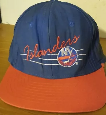 Vintage 90s NEW YORK ISLANDERS Hat Cap NHL Blue Hockey  • $19.99