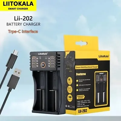LiitoKala Smart Battery Chargers Ni-MH 1.2V Li-ion 3.2V 3.6V 3.7V Batteries  • £13.99