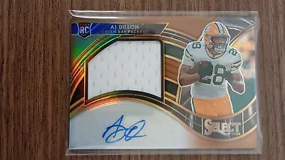 2020 Panini Select Copper Prizm AJ Dillon Packers RC Rookie Jersey AUTO /49 • $20