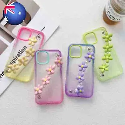 $11.69 • Buy For IPhone 13 Pro Max 11 12 XR XS Case Gradient Clear 3 In 1 With Strap Cover