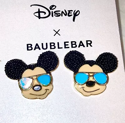 Disney Baublebar Mickey Mouse With Sunglasses Earrings NEW • $24.22
