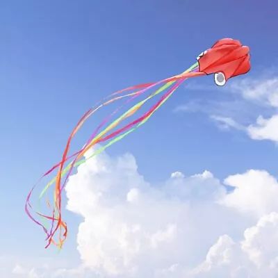 $7.73 • Buy 4m Colorful Tail Single Line Stunt Soft Red Octopus POWER Outdoor Fun Kite Kids