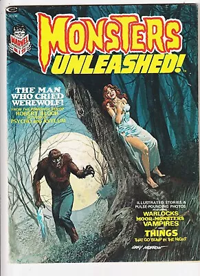 MONSTERS UNLEASHED  1 MARVEL HORROR COMIC Magazine  Man Who Cried Werewolf • $30