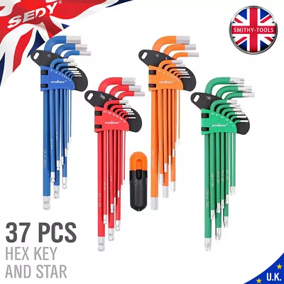 Allen Key Set Hex Trox Star Kit 37pc Ball End Long Colour Coded Design Alan Keys • £19.99