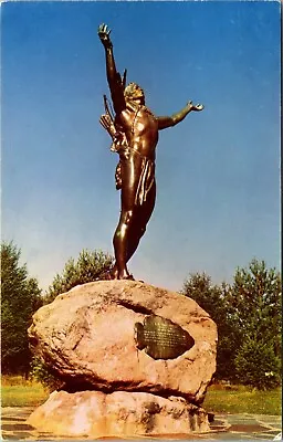 Sculpture Of Indian On Mohawk Trail Charlemont Massachusetts Vintage Postcard  • $4.75