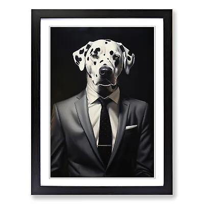 Dalmation In A Suit Wall Art Print Framed Canvas Picture Poster Decor • £14.95