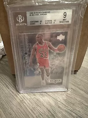 Michael Jordan #5 Upper Deck Black Diamond 9 Graded Beckett • $175