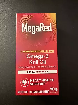 Schiff MegaRed 500mg Omega-3 Krill Oil 40 Softgels New Exp 01/2025 • $15.99