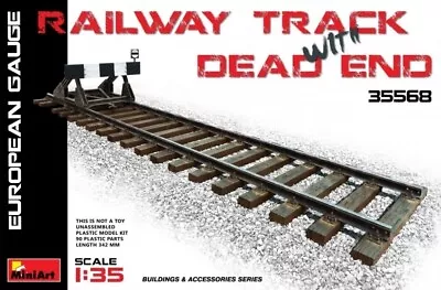 MIN35568 - Miniart 1:35 - Railway Track And Dead End European Gauge • £13.99