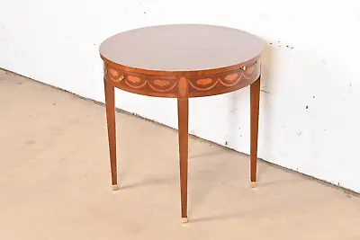 Baker Furniture Federal Inlaid Mahogany Tea Table Or Occasional Side Table • $1695