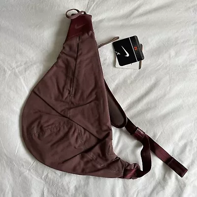 Vintage Nike Tri Harness Sling Bag Y2K Burgundy One Strap Swoosh Deadstock 2006 • £29.99