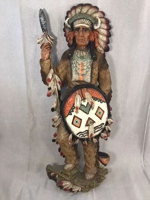 $135.94 • Buy Vintage Indian Chief By V Kendrick Univeral Statuary Corp 1975 33  Tall Wall Art