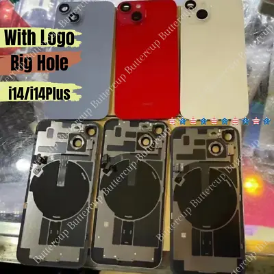 For IPhone 14/iPhone 14 Plus Back Glass Replacement Big Cam Hole Rear Cover Lot • $12.73
