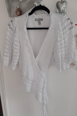 £10.90 • Buy Beautiful Asos Crochet Wrap Over Cardigan/Top Size 10