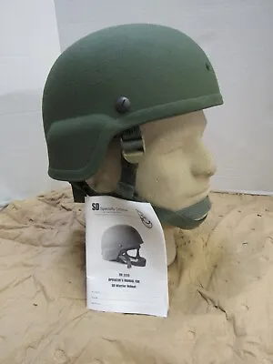 US SDS Warrior Helmet ACH MICH OD Green Medium 1 HOLE MOUNT Fits To 7 1/8 NOS • $295