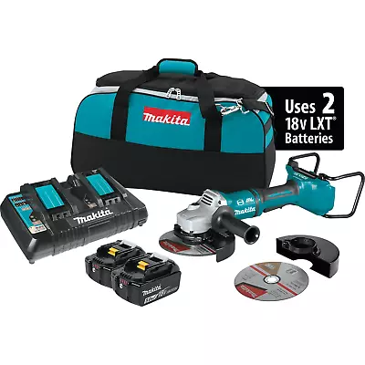 Makita XAG12PT1 18V X2 36V Brush/Cordless 7 In. Cut‑Off/Angle Grinder Kit New • $449