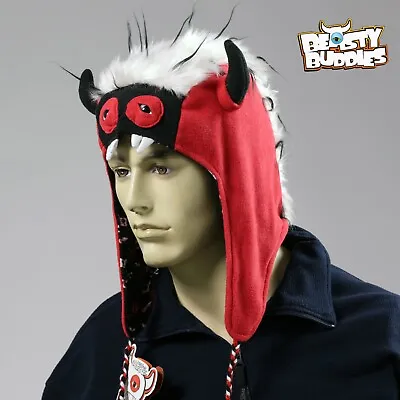 £7.99 • Buy Beasty Buddies Novelty Fun Ski Snow Red Bombix Fleece Monster Hat Large (B1)