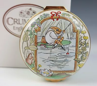 $185 • Buy Large Crummles 1988 Biennial Beatrix Potter Jeremy Fisher Enamel Trinket Box