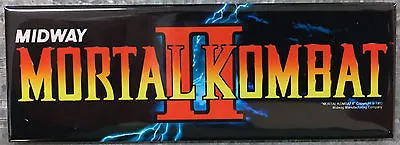 Mortal Kombat II Arcade Game Marquee Fridge Magnet • $8.25