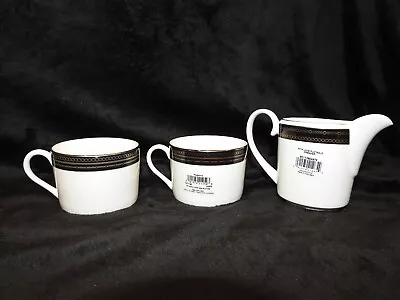 Wedgewood Vera Wang With Love Noir - 2 Tea Cup Low & A Creamer • $20