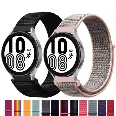 For Samsung Smart Watches Watch 3/4/5/6 Pro Strap Woven Nylon Loop Band • £4.45