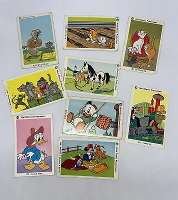 Vintage Walt Disney Production Dutch Trading Cards Lot Of 9 Aristocrats Hiawatha • $47.95