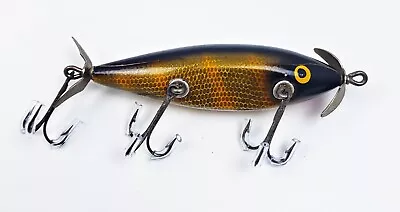 Tough Florida Fishing Tackle Barracuda Tipsy Cuda Lure Golden Perch C 1940s • $9.99