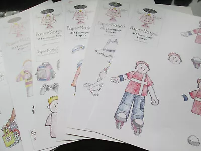 A4 Size 3D Decoupage Sheets Golf / Music / Shopping / Football / Fairy / Rugby • £3.50