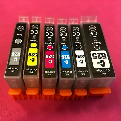 Compatible Ink Cartridge Cannon MG 6150 6250 8150 8250 Black Cyan Mg Yellow Grey • £3.99