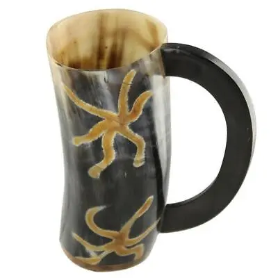 Viking Earth Essence Bovine Horn Beer Mug  - Handcrafted And Dining Hall Decor • $14.99